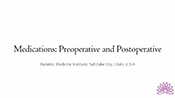 Medications Preoperative and Postoperative